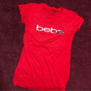 bebe Red T-Shirt Small